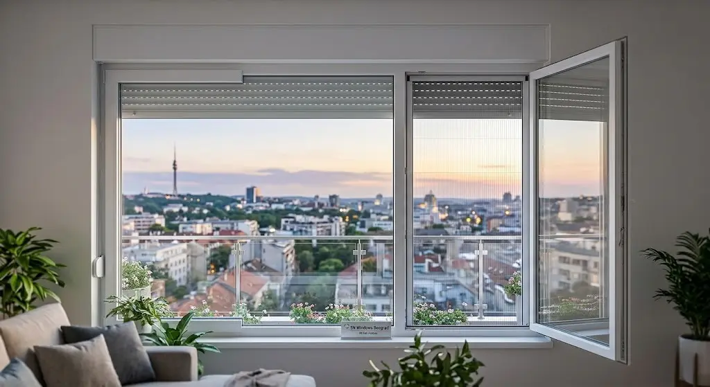 REHAU-pvc-prozor-sa-roletnom-i-komarnikom-pogled-Beograd-SN-Windows