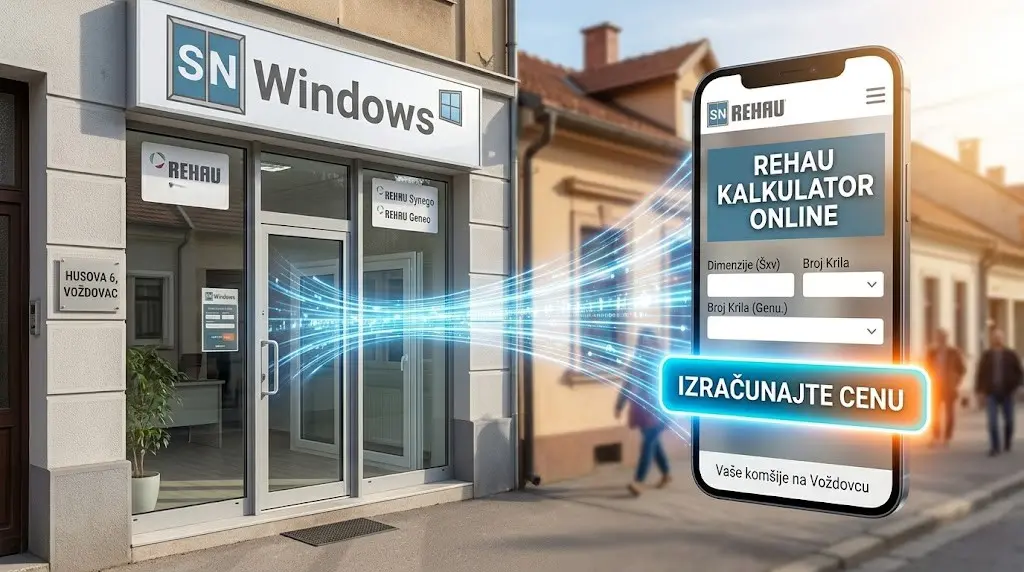 SN Windows salon Husova 6 Voždovac REHAU online kalkulator cena
