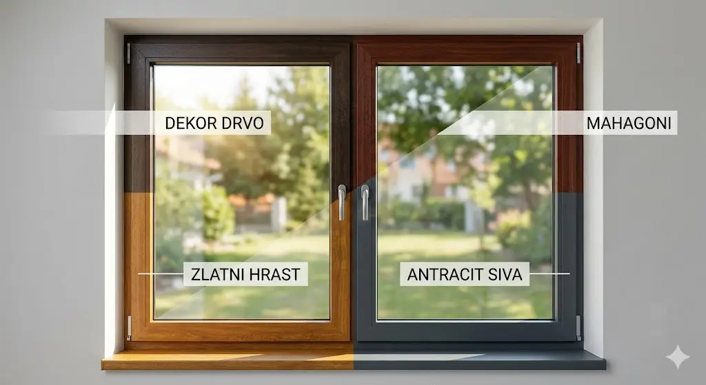 dekor drvo,mahagoni,zlatni hrast i antracit