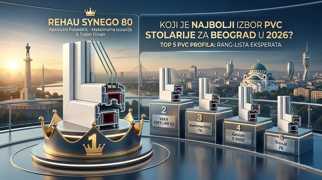 Top 5 PVC profila za Beograd u 2026 godini rang lista sa REHAU Synego 80 kao pobednikom