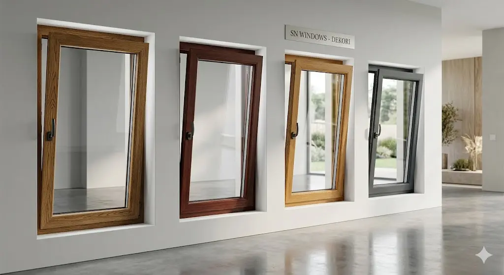 pvc prozori, dekor drvo,mahagoni,zlatni hrast i antracit.