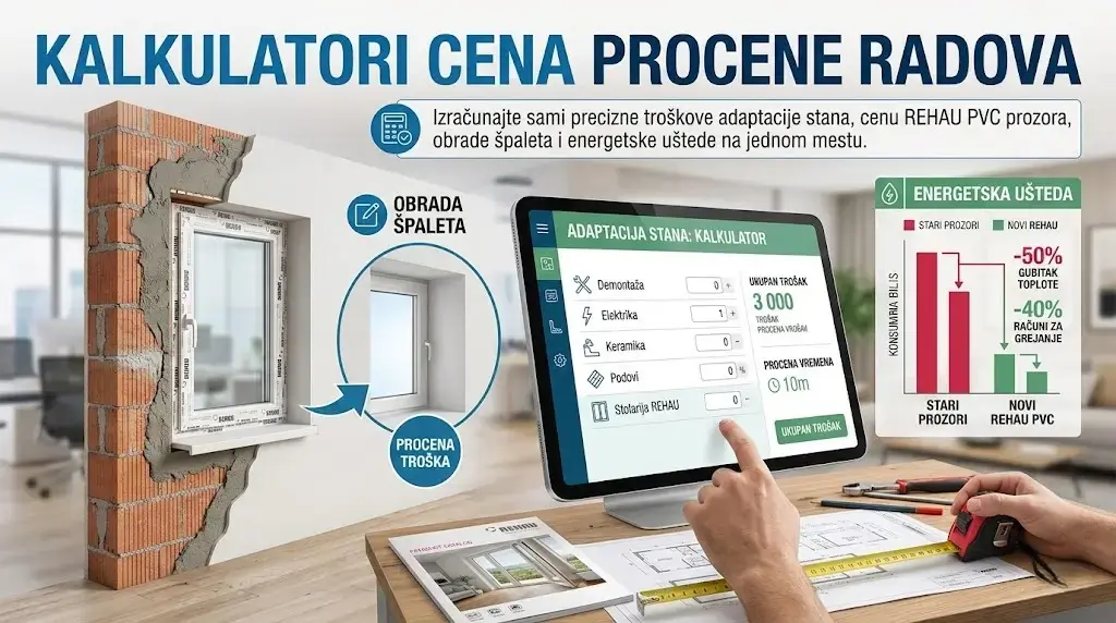 Kalkulatori cena procene radova,spalete,pvc prozora