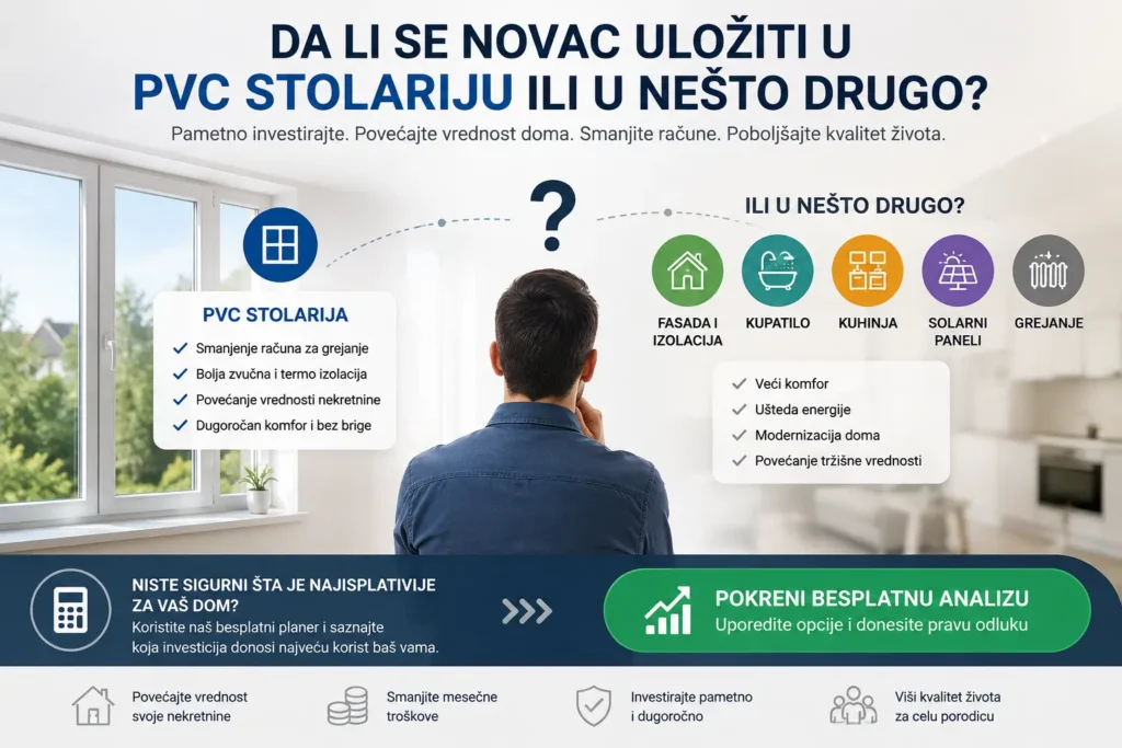 Da li se novac uložiti u PVC stolariju ili u nešto drugo