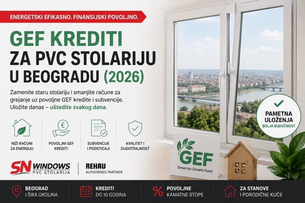 GEF krediti za PVC stolariju REHAU SN Windows Beograd