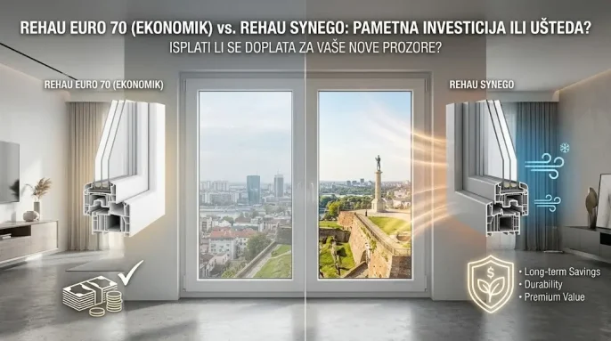 Rehau Euro 70 (Ekonomik) ili profil Rehau Synego, za Vaše PVC Prozore